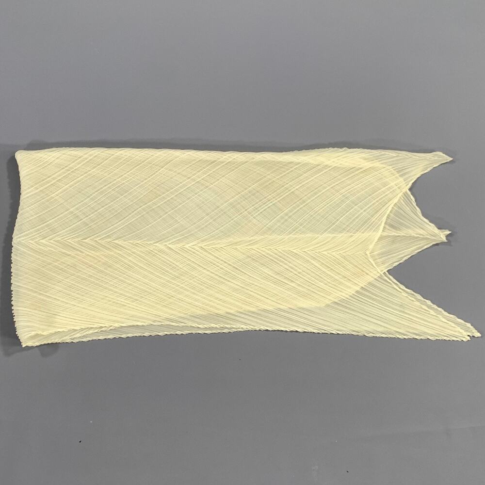 PLEATS PLEASE by ISSEY MIYAKE Ivory Pleated Scarves & Shawls - Picture 3 of 6